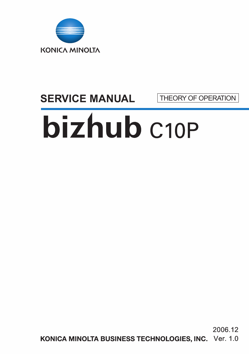 Konica-Minolta bizhub C10P THEORY-OPERATION Service Manual-1